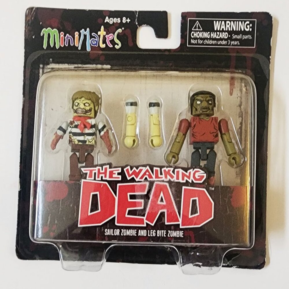 Mini Mates Walking Dead Figurines: Sailor Zombie / Leg Bite Zombie